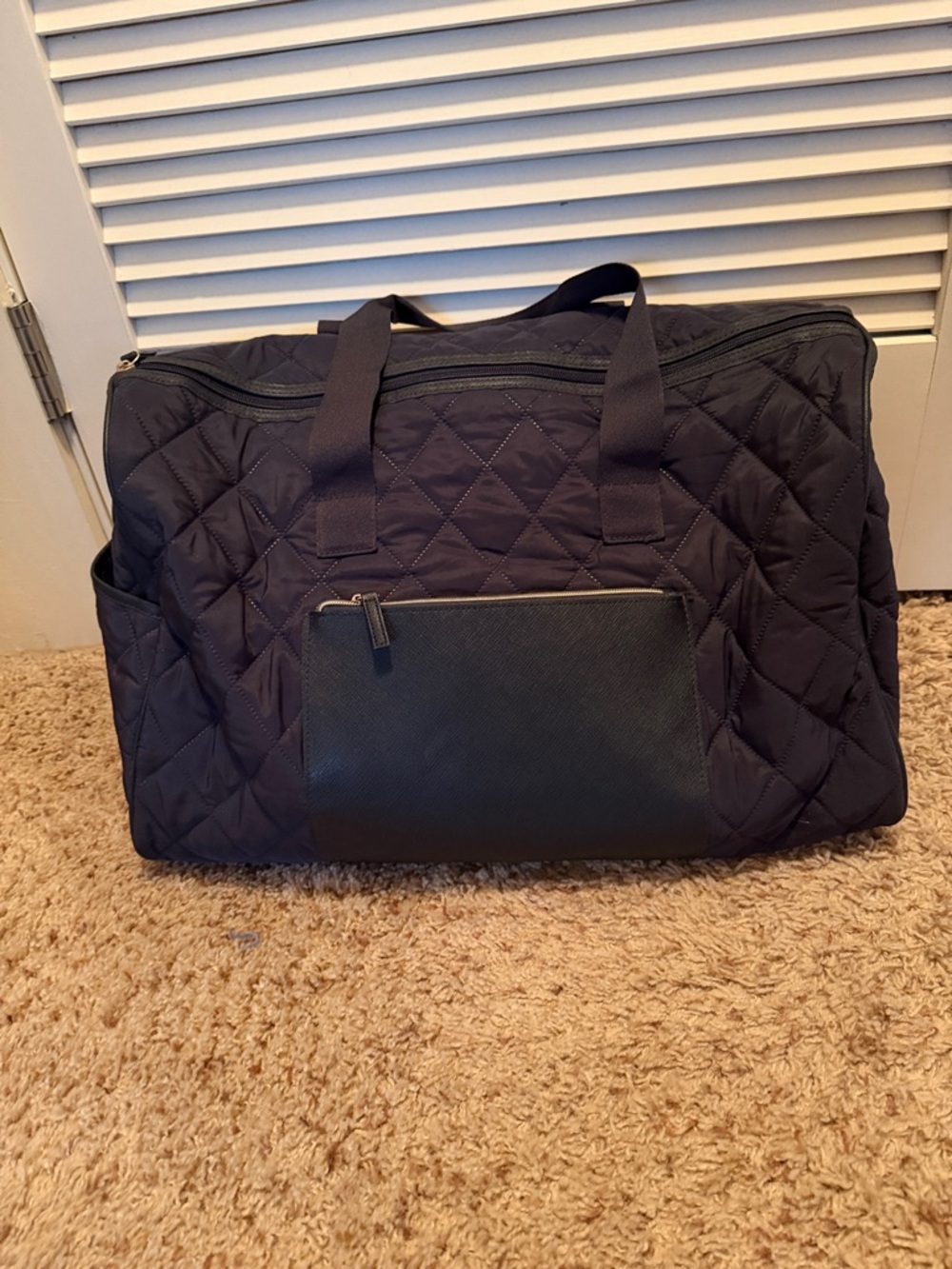 DSW Quilted Navy Travel Weekender Bag